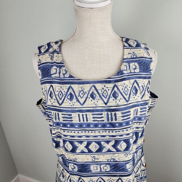 MISS DORBY SLEEVELESS AZTEC MAXI DRESS SIZE 14 - Picture 2 of 9